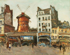 Montmartre en 1955 – « Le moulin rouge à Paris »