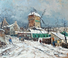 Le moulin de la galette sous la neige